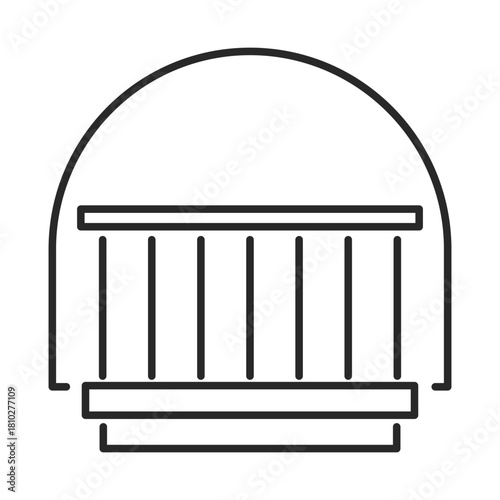 real estate balcony line icon