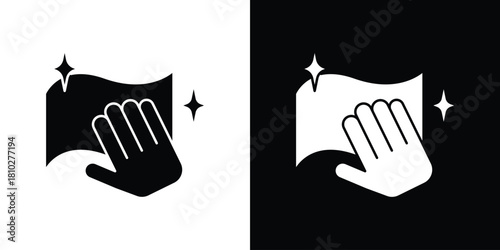 Clean icons symbols in flat style.