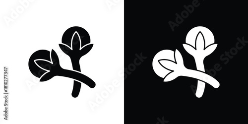 Cloves icons symbols in flat style.