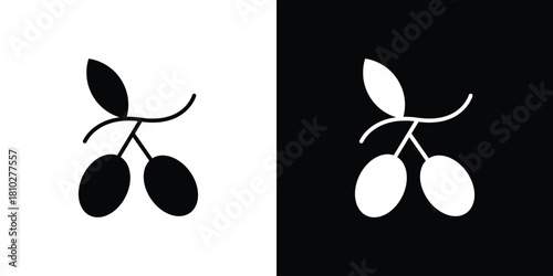 Cocoon icons symbols in flat style.