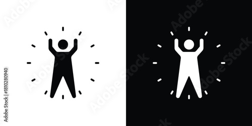 Empowerment icons symbols in flat style.