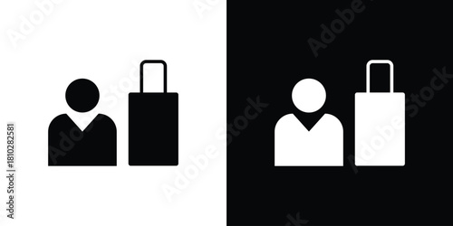 Guest icons symbols in flat style.