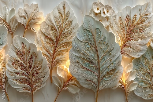 Decorative 3d floral wall texture high resolution picture