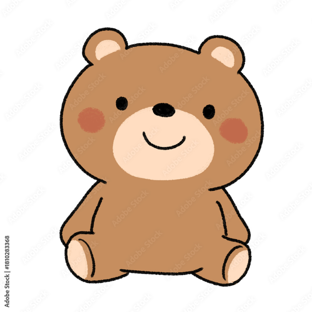 Fototapeta premium くまのぬいぐるみのイラスト
