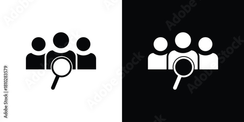 Hiring icons symbols in flat style.