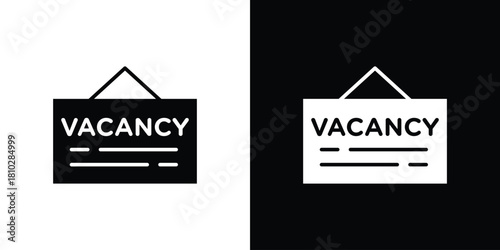 Job vacancy icons symbols in flat style.