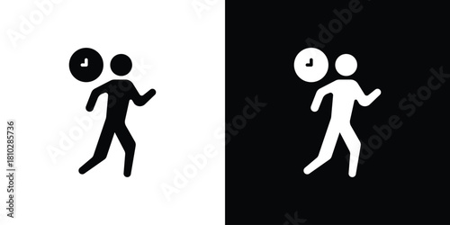 Late icons symbols in flat style.