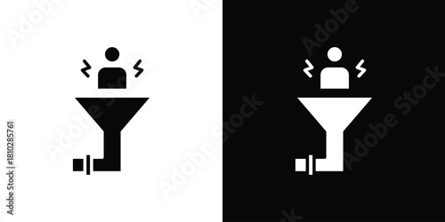 Lead generation icons symbols in flat style.