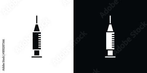 Needle icons symbols in flat style.