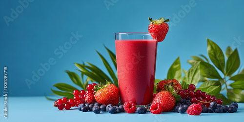 strawberry smoothie with mint