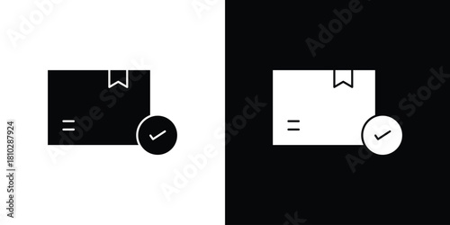 Order receive icons symbols in flat style.