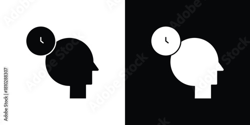 Patience icons symbols in flat style.