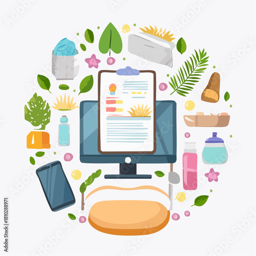 Spa and Wellness Center Illustration.