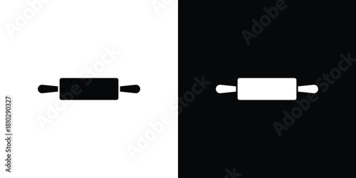 Rolling pin icons symbols in flat style.