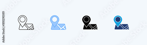 Street Map Multiple Icon Illustration Vector