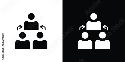 Third party icons symbols in flat style.