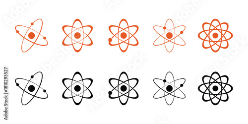 Minimal atom silhouette collection