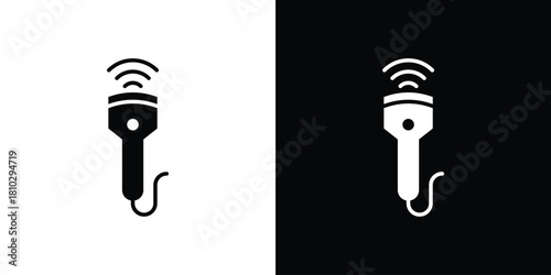 Ultrasound icons symbols in flat style.