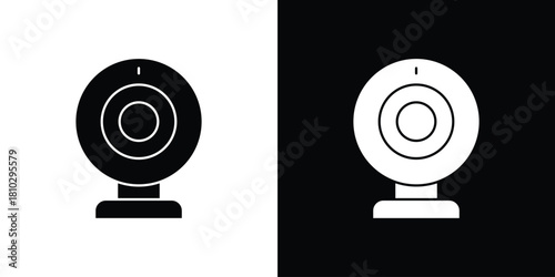 Web camera icons symbols in flat style.