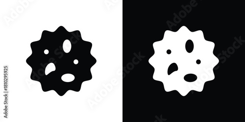 White blood cell icons symbols in flat style.