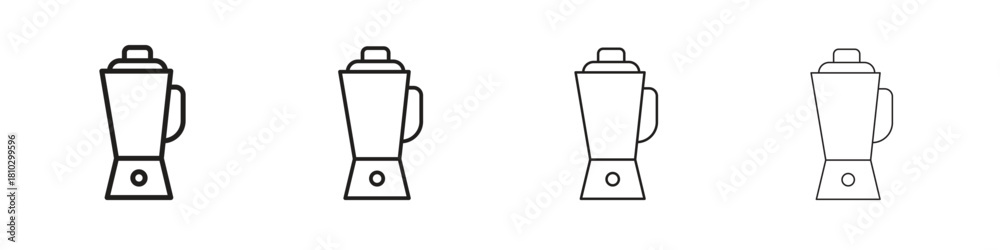 Obraz premium Blender icons collection web design, minimal line style