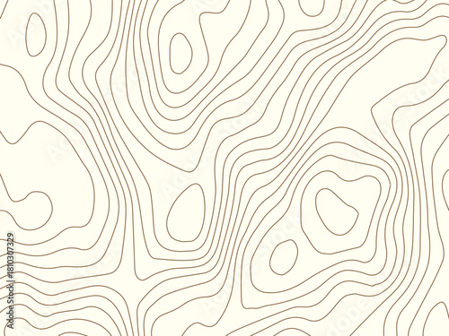 Amazing topography. Actual topographic map in Golden tones, seamless design. Vector illustration. Topographic map patterns, topography line map. Outdoor vector background,