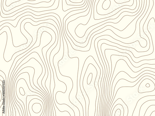 Amazing topography. Actual topographic map in Golden tones, seamless design. Vector illustration. Topographic map patterns, topography line map. Outdoor vector background,