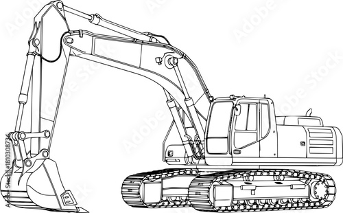 Heavy Excavator Machine for Earthmoving Work
