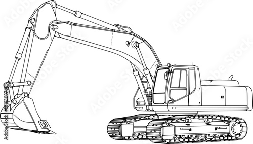 Heavy Excavator Machine for Earthmoving Work
