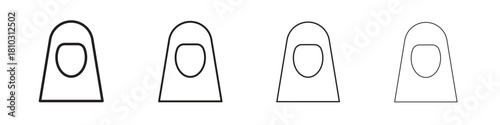 Muslim woman icons collection web design, minimal line style
