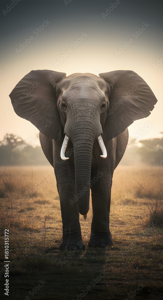 Obraz premium Elephant in a Field