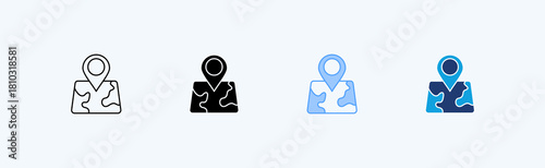 Map Multiple Icon Illustration Vector