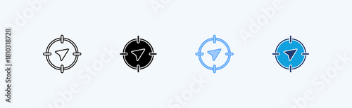 Navigation Multiple Icon Illustration Vector