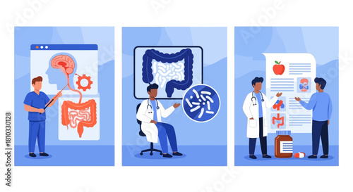 Gastrointestinal Health Doctors Explaining Gut Microbiome and Digestion