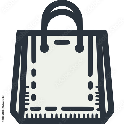 Grocery Bag Icon Vector