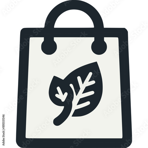 Grocery Bag Icon Vector