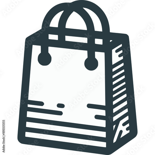 Grocery Bag Icon Vector