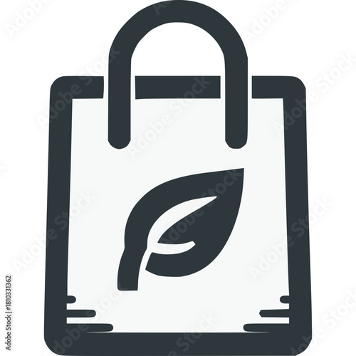 Grocery Bag Icon Vector