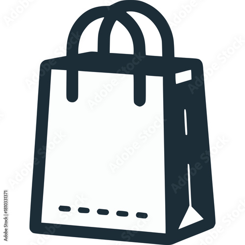 Grocery Bag Icon Vector