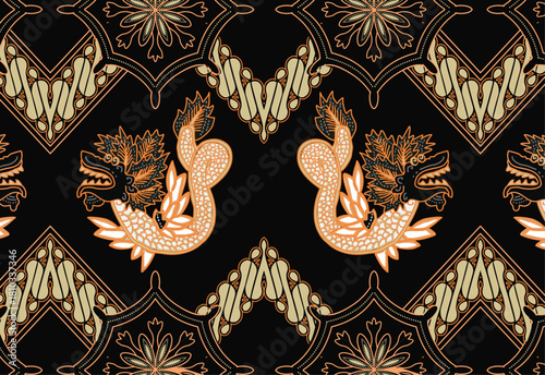 A variety of Indonesian batik that is very famous for its fauna motifs