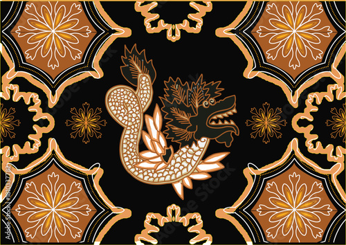 A variety of Indonesian batik that is very famous for its fauna motifs