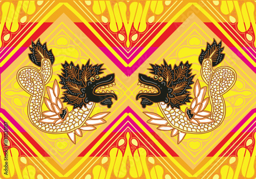 A variety of Indonesian batik that is very famous for its fauna motifs