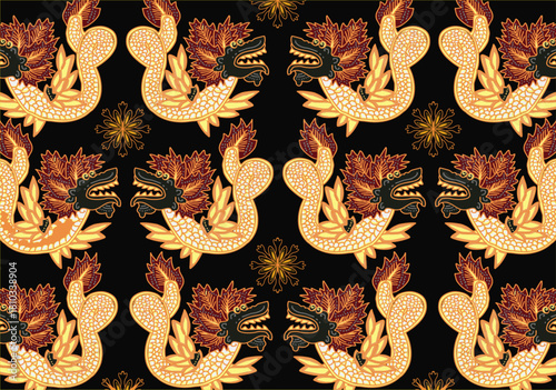 A variety of Indonesian batik that is very famous for its fauna motifs