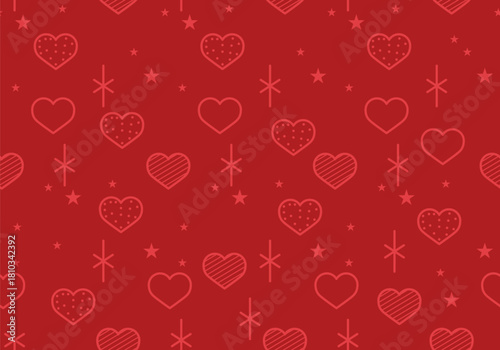 Hearts seamless girlish background. Suitble for prints, wrapping and backgrounds. Seamless vector romantic pattern for wrapping paper, cover design, postcard, poster, flyers, card. Endless luxury