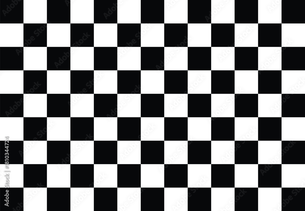 Fototapeta premium Chessboard checkered pattern, plaid black and white checker board pattern background design vector