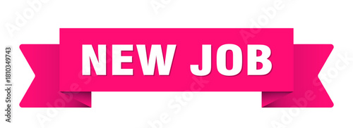 new job ribbon isolated on transparent background. new job ribbon