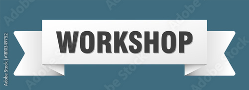 workshop ribbon isolated on transparent background. workshop ribbon