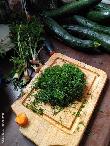 Naklejka chopped dill