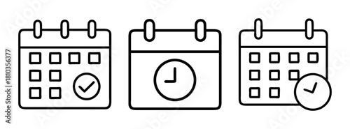 Calendar appointment schedule reminder date time event planning agenda meeting organizer icon vector