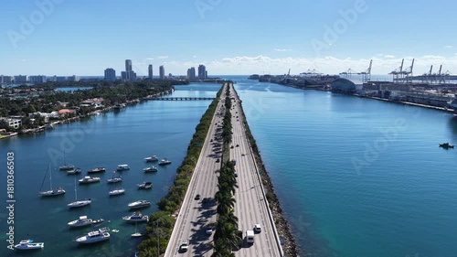 Wallpaper Mural Miami Beach Skyline At Miami Beach In Florida United States. Seascape Skyline. Downtown Landscape. Summer Travel. Miami Beach Skyline In Florida United States. Highrise Buildings. Torontodigital.ca